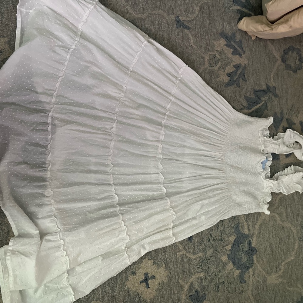 Hill House White Ruffled Dress